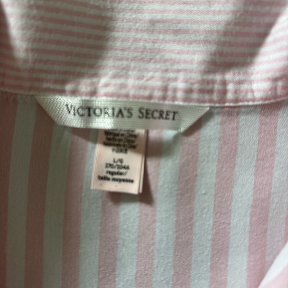Victoria Secret  HERITAGE COTTON LONG PAJAMA TOP Size L - Picture 6 of 8
